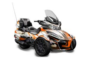 Can Am BRP (RTS) Spyder w/ Trim Kit Graphic Kit - 2013-2016 Carbon X Orange