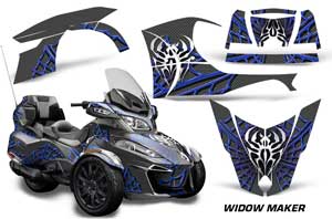 Can Am BRP (RTS) Spyder w/ Trim Kit Graphic Kit - 2013-2016 Widow Maker Blue