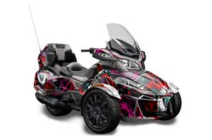 Can Am BRP (RTS) Spyder w/ Trim Kit Graphic Kit - 2013-2016 Frenzy Red