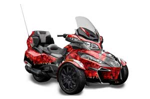 Can Am BRP (RTS) Spyder w/ Trim Kit Graphic Kit - 2013-2016 Reaper Red