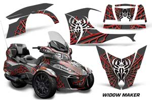 Can Am BRP (RTS) Spyder w/ Trim Kit Graphic Kit - 2013-2016 Widow Maker Red