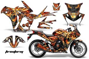 Honda CBR 250R Graphic Kit - 2010-2013 Firestorm Black