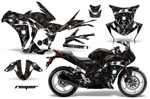 Honda CBR 250R Graphic Kit - 2010-2013 Reaper Black