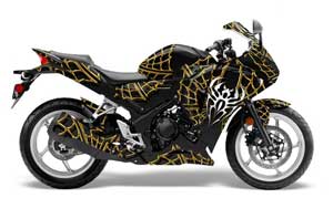 Honda CBR 250R Graphic Kit - 2010-2013 Widow Maker Yellow