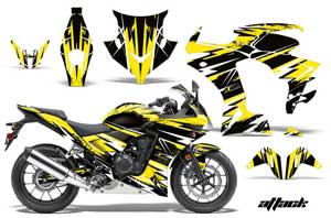 Honda CBR 500R Graphic Kit - 2013-2014 Attack Yellow