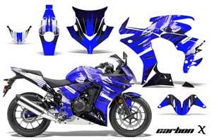 Honda CBR 500R Graphic Kit - 2013-2014 Carbon X Blue