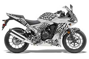 Honda CBR 500R Graphic Kit - 2013-2014 Widow Maker White