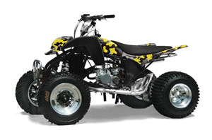 Cobra ECX 50 / 70 / 80 ATV Graphic Kit - All Years Camoplate Yellow