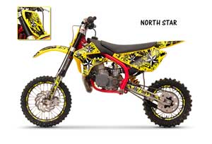 Cobra CX 65 Dirt Bike Graphic Kit - 2007-2011 Reaper Yellow