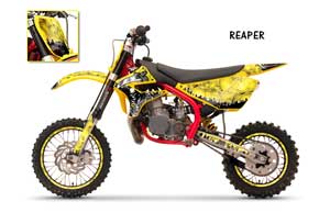Cobra CX 50 Sr King Dirt Bike Graphic Kit - 2002-2011 Silver Star - Reloaded Yellow
