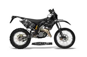 Gas Gas EC 250 Dirt Bike Graphic Kit - 2006-2008 Camoplate Black