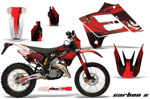 Gas Gas EC 300 Dirt Bike Graphic Kit - 2006-2008 Carbon X Red