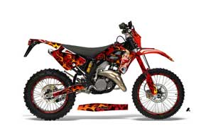 Gas Gas EC 250 Dirt Bike Graphic Kit - 2006-2008 Motorhead Mandy Red
