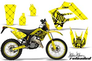 Gas Gas EC 300 Dirt Bike Graphic Kit - 2006-2008 Silver Star - Reloaded Yellow