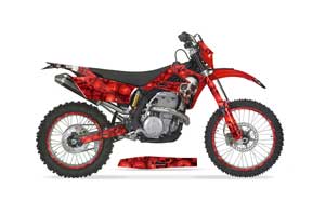 Gas Gas EC 250 Dirt Bike Graphic Kit - 2009-2010 Bone Collector Red