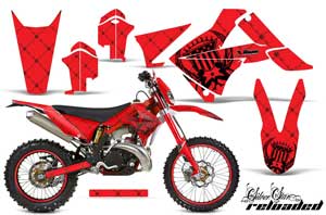 Gas Gas EC 250 Dirt Bike Graphic Kit - 2011-2012 Silver Star - Reloaded Red