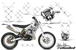 Gas Gas EC 250 Dirt Bike Graphic Kit - 2011-2012 Silver Star - Reloaded White