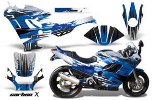 Suzuki GSXR 600F / 750F Katana Graphic Kit - 1988-1997 Carbon X Blue