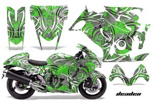 Suzuki GSXR 1300 Hayabusa Graphic Kit - 2008-2013 Deaden Green