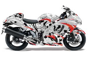 Suzuki GSXR 1300 Hayabusa Graphic Kit - 2008-2013 Expo Red