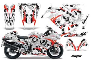 Suzuki GSXR 1300 Hayabusa Graphic Kit - 2008-2013 Expo Red