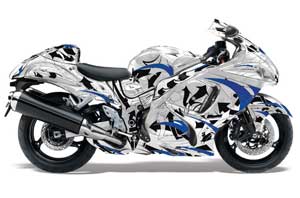 Suzuki GSXR 1300 Hayabusa Graphic Kit - 2008-2013 Expo Blue