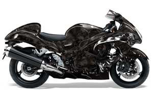 Suzuki GSXR 1300 Hayabusa Graphic Kit - 2008-2013 Reaper Black