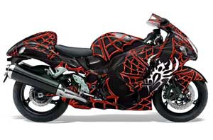 Suzuki GSXR 1300 Hayabusa Graphic Kit - 2008-2013 Widow Maker Red