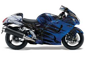 Suzuki GSXR 1300 Hayabusa Graphic Kit - 2008-2013 Carbon X Red