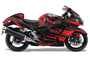 Suzuki GSXR 1300 Hayabusa Graphic Kit - 2008-2013 Nuke Red