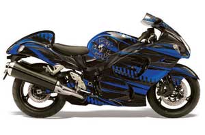 Suzuki GSXR 1300 Hayabusa Graphic Kit - 2008-2013 Nuke Blue