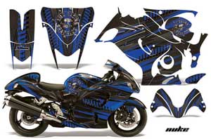 Suzuki GSXR 1300 Hayabusa Graphic Kit - 2008-2013 Nuke Blue