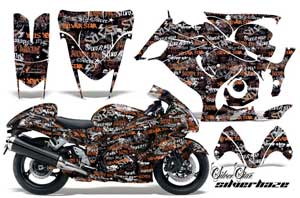 Suzuki GSXR 1300 Hayabusa Graphic Kit - 2008-2013 Silver Star Silver Haze