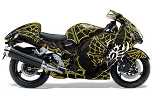 Suzuki GSXR 1300 Hayabusa Graphic Kit - 2008-2013 Widow Maker Yellow
