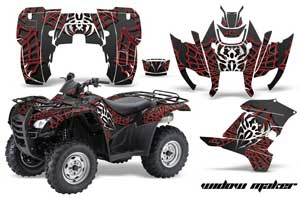 Honda Rancher AT ATV Graphic Kit - 2007-2013 Widow Maker Black