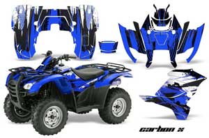 Honda Rancher AT ATV Graphic Kit - 2007-2013 Carbon X Blue