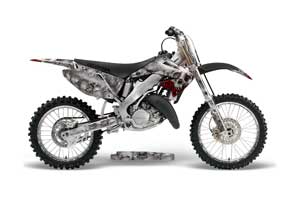 Honda CR125 Dirt Bike Graphic Kit - 1995-2015 Bone Collector Silver