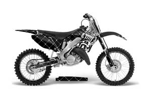 Honda CR250 Dirt Bike Graphic Kit - 1995-2015 Silver Star - Reloaded White
