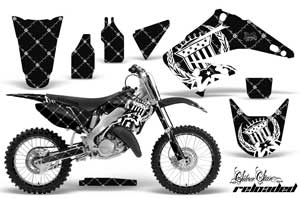 Honda CR125 Dirt Bike Graphic Kit - 1995-2015 Silver Star - Reloaded White