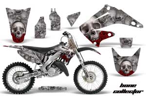 Honda CR250 Dirt Bike Graphic Kit - 1995-2015 Bone Collector Silver
