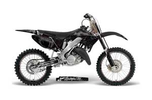 Honda CR125 Dirt Bike Graphic Kit - 1995-2015 Skulls and Hammers Silver