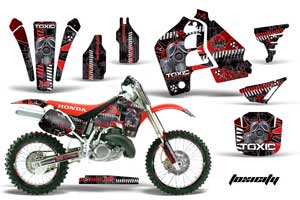Honda CR500 Dirt Bike Graphic Kit - 1989-2001 Toxicity Red