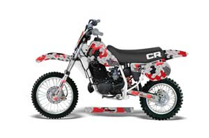 Honda CR60 Dirt Bike Graphic Kit - 1984-1985 Camoplate Red