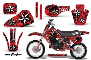 Honda CR60 Dirt Bike Graphic Kit - 1984-1985 Northstar Red