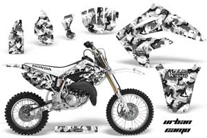Honda CR85 Dirt Bike Graphic Kit - 2003-2007 Urban Camo White