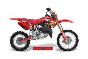 Honda CR85 Dirt Bike Graphic Kit - 2003-2007 Vegas Baller Red