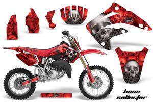 Honda CR85 Dirt Bike Graphic Kit - 2003-2007 Bone Collector Red