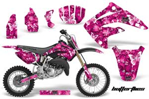Honda CR85 Dirt Bike Graphic Kit - 2003-2007 Butterfly Pink
