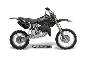 Honda CR85 Dirt Bike Graphic Kit - 2003-2007 Skulls and Hammers Silver