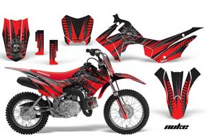 Honda CRF110 F Dirt Bike Graphic Kit - 2013-2018 Nuke Red